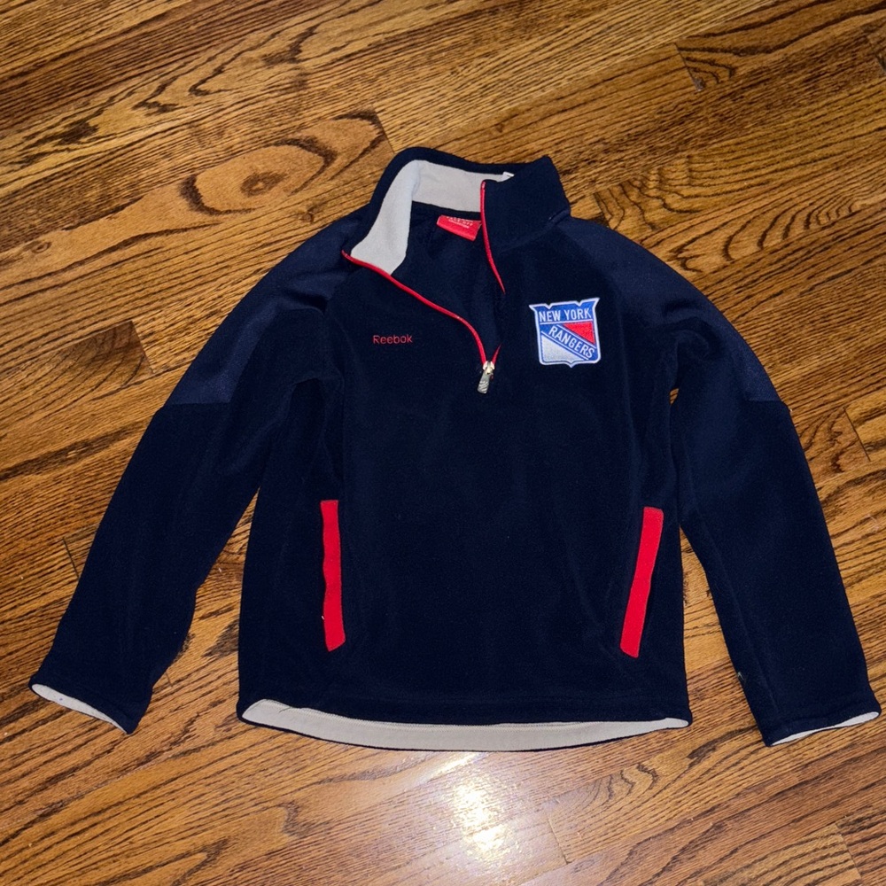Reebok New York Rangers fleece boys 8 quarter zip